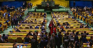 نخبگان در حالی که نتانیاهو درباره جنگ با ایران سخن می‌گوید، از سازمان ملل خارج شدند